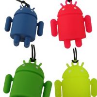 Mini Android Robot Keychain Straps 4 Pack