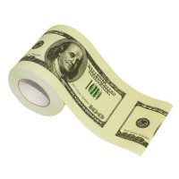 Money Toilet Paper 100 Dollar Bills