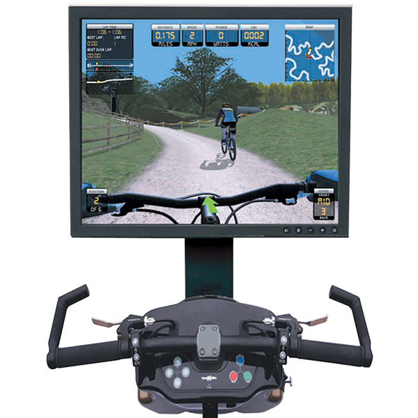 Mountain Bike Racing Simulator This is the exercise bike and video screen