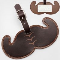 Mustache Luggage Tag