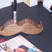 Mustache Pen Holder