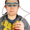 Neon Drinking Straw Sunglasses