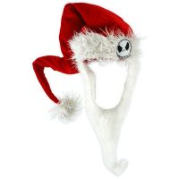 Nightmare Before Christmas Santa Jack Hat with Beard