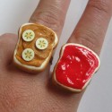 Peanut Butter Banana and Strawberry Jelly Best Friend Rings