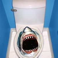 Prank Shark Toilet Topper