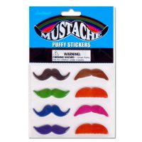 Puffy Mustache Stickers