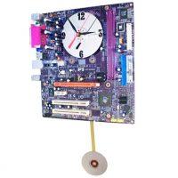 Purple Motherboard Pendulum Clock