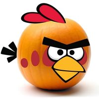 Red Bird Angry Birds Pumpkin Push Ins