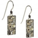 Silver Circuit Board Earrings