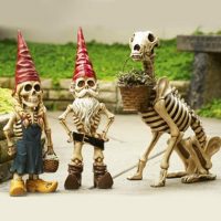 Skel-E-Gnome Garden Statues