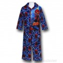 Spider-Man Kids Button-Up Blue Spider Sense Pajamas