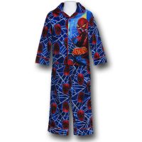 Spider-Man Kids Button-Up Blue Spider Sense Pajamas
