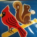 St Louis Cardinals with Rally Squirrel Duct Tape Clutch