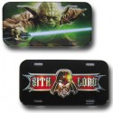 Star Wars Yoda & Sith Lord License Plates