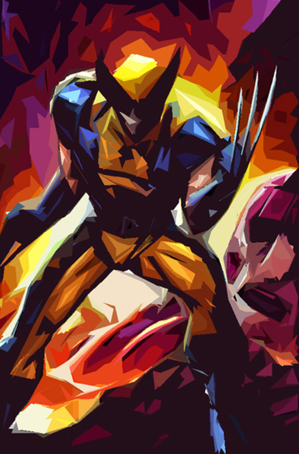 Superhero Polygon Art  Wolverine XMen Days of Future Past