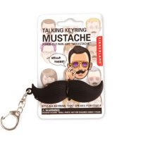 Talking Mustache Keychain