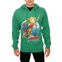 The Legend Of Zelda Ocarina Of Time Link Bow Zip Hoodie