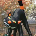 The Two Story Inflatable Black Cat