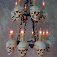 Two Tiered Medium Skull Chandelier