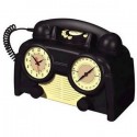 US Basic AM/FM Retro Clock Radio Phone
