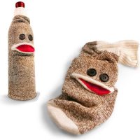 Wine Monkey Cotton Sock