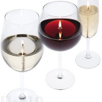 Wine and Champagne Glass Candles