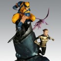 X-Men VS Sentinel - Wolverine and Shadowcat Polystone Diorama