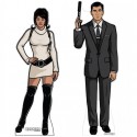 Archer and Lana Cardboard Stand-Ups