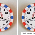 Barbershop Backwards Mirror Clock