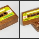 Wooden Cassette Tape Box