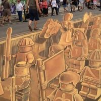 Chalk 3D Lego Army