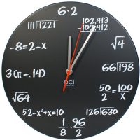 Chalkboard Pop Quiz Math Wall ClockWall