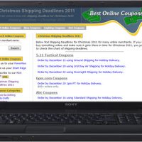 Christmas Shipping Deadlines 2011
