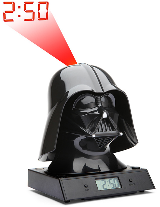 This alarm clock in the shape of Darth Vader's head stands about 6 inches