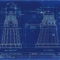 doctor who dalek blueprint poster