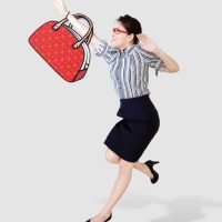 Jump From Paper Cartoon Handbag