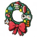 LED 8-Bit Christmas Wreath