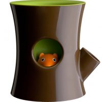 Squirrel in Log Plant Pot