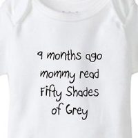 9 Months Ago Mommy Read Fifty Shades of Grey Baby Onesie