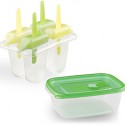 Includes 4 Popsicle Molds and Dessert Storage Container