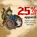 25% off Apparel at ThinkGeek