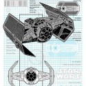 TIE Advanced x1 Starfighter Schematic T-Shirt