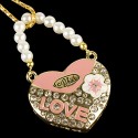 USB Jewel Love Heart Necklace Flash Drive
