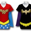 Wonder Woman and Batgirl Caped Costume T-Shirts