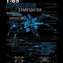 T-65 X-wing Starfighter Schematic T-Shirt