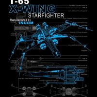 T-65 X-wing Starfighter Schematic T-Shirt