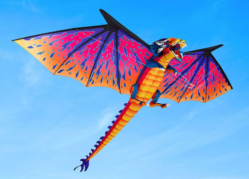 Fire Dragon kite 6ft 195cm Wingspan by Spirit of Air also fly as windsock 