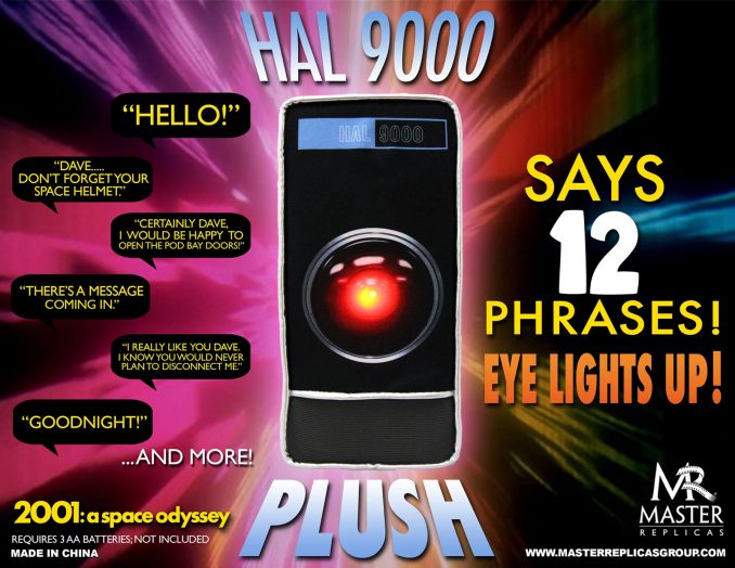 2001: A Space Odyssey HAL 9000 Electronic Lights and Sounds Plush