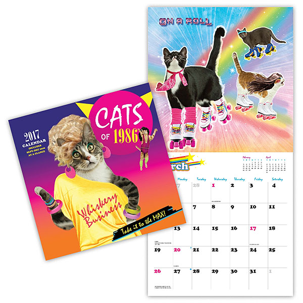 2017 Cats of 1986 Wall Calendar