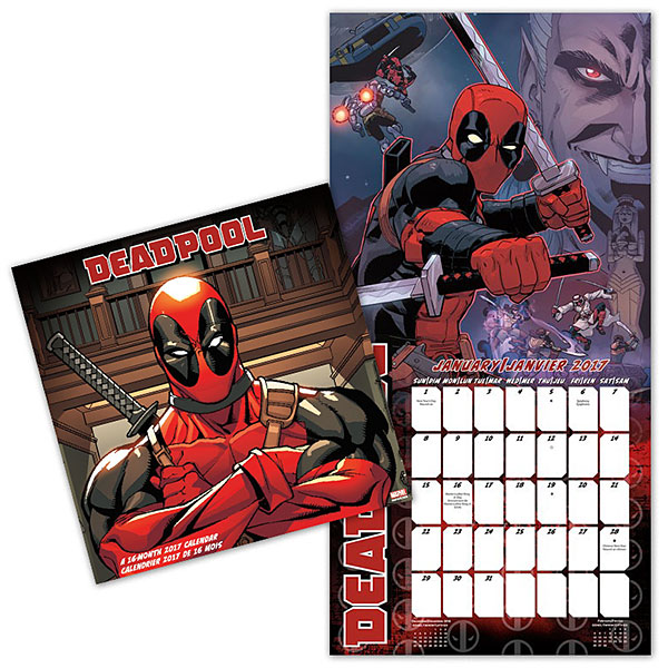 2017 Deadpool Wall Calendar